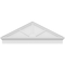 Ekena Millwork Peaked Cap 3 Spoke Architectural PVC Combination Pediment, 56"W x 20-7/8"H x 2-3/4"P (Pitch 6/12) PEDPC056X210PKC03 - alternate 4